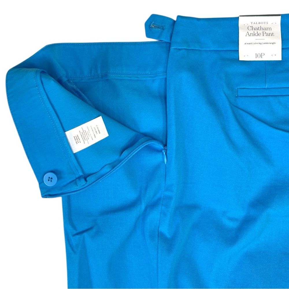Talbots Chatham Ankle Pant Size 10P in Bright Blue - Picture 6 of 8